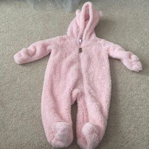 Carters Baby Girl Sherpa Hooded Pram / Jacket size 3-6 months